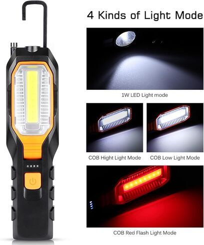 Rechargeable COB Work Light USB Adjustable LED Work Lamp with Magnetic Hook for Repair in Saudi Arabia