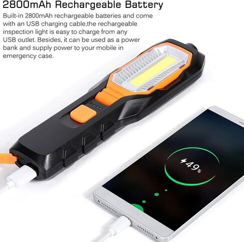 Rechargeable COB Work Light USB Adjustable LED Work Lamp with Magnetic Hook for Repair in Saudi Arabia