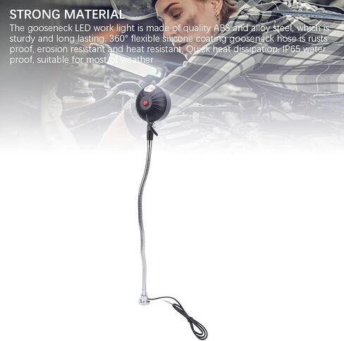 LED Machine Light, 1500lm Bright White 6500K Light, Magnetic Work with Flexible 360 Gooseneck, Ideal for Sewing Machine CNC Lathe Industrial Work in Saudi Arabia