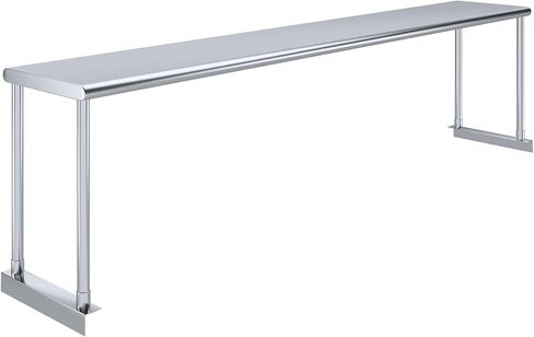 AmGood 12" Wide x 72" Long x 18" High. Stainless Steel Single Overshelf for 72" Long Prep Table in Kuwait