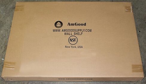 AmGood 18" Width x 36" Length | Stainless Steel Wall Shelf | Square Edge | Metal Shelving | Heavy Duty | Commercial Grade | Wall Mount | NSF Certified in Kuwait