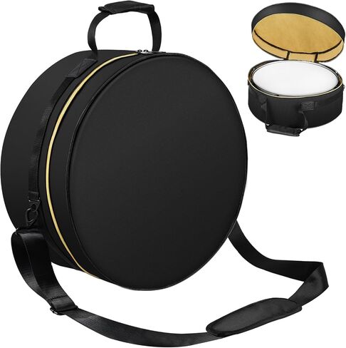 حافظة طبلة سنير مقاس 14 بوصة × 5.5 بوصة/14 بوصة × 6.5 بوصة - بطانة مقاومة للصدمات بسمك 15 مم، نسيج مقاوم للماء، مقبض معزز وحزام كتف، حقيبة طبلة احترافية للسفر ونقل الحفلة والتخزين طويل الأمد in Kuwait