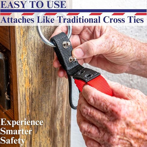 Nunn Finer Rapid Release Cross Tie - Red Horse Safety Tie with Quick Handler Release - 18" Control Length, Nylon Webbing, Easy Install for Trailer or Barn in Kuwait