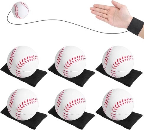 4 قطع من كرات المعصم على الخيط، كرة ارتدادية مع حزام لهدايا فريق البيسبول، هدايا حفلات البيسبول، تمرين المعصم والأنشطة الخارجية الممتعة للبالغين in Kuwait