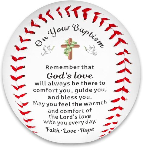 Baptism Gifts for Boys Girl Baptism Gifts for Adults Men Women from Godparent Catholic Lds Christening Gift baptism Gift Idea Christian Faith Cross Baseball for Baptized Keepsake Party Favors in Saudi Arabia