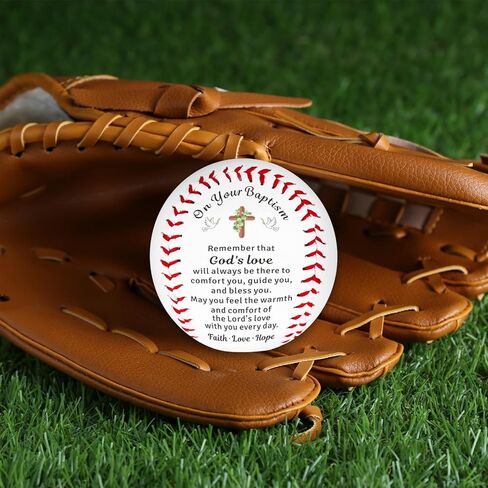 Baptism Gifts for Boys Girl Baptism Gifts for Adults Men Women from Godparent Catholic Lds Christening Gift baptism Gift Idea Christian Faith Cross Baseball for Baptized Keepsake Party Favors in Saudi Arabia
