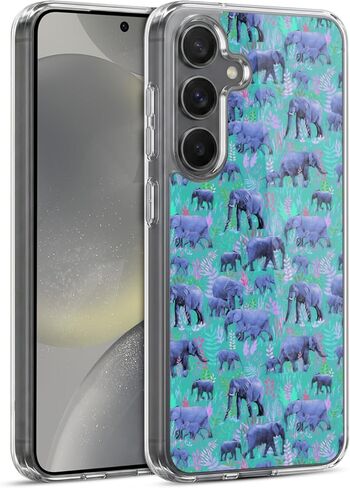 Head Case Designs Officially Licensed Micklyn Le Feuvre Cute Baby Elephant Animals Gel Case [Military Grade Protection] Compatible with Samsung Galaxy S24 5G in Kuwait