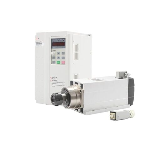 380v 220v 6.0KW ER32 air Cooled Spindle Motor 300HZ 4 Ceramic Ball Bearings with 7.5kw Inverter Frequency Drive(380v) in Kuwait