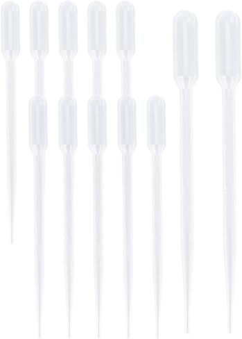 100 قطعة من ماصات النقل المتدرجة الشفافة بسعة 0.5 مل قطارة سائلة بلاستيكية شفافة لقطارات العين موزع عطر لنقل الزيوت العطرية والحرف العلمية in Kuwait