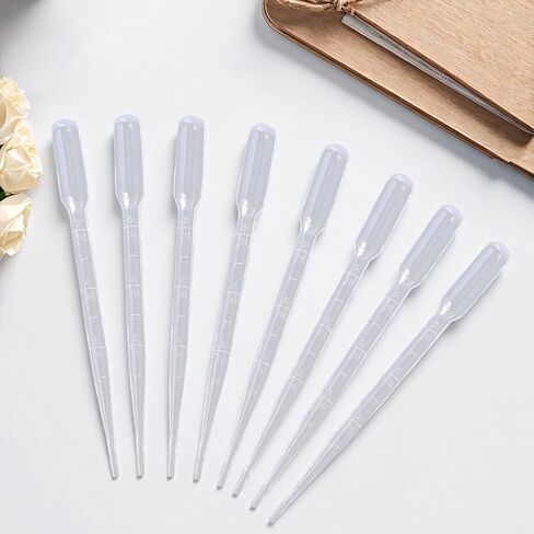 100 قطعة من ماصات النقل المتدرجة الشفافة بسعة 0.5 مل قطارة سائلة بلاستيكية شفافة لقطارات العين موزع عطر لنقل الزيوت العطرية والحرف العلمية in Kuwait