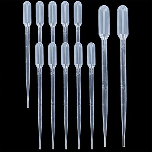 100 قطعة من ماصات النقل المتدرجة الشفافة بسعة 0.5 مل قطارة سائلة بلاستيكية شفافة لقطارات العين موزع عطر لنقل الزيوت العطرية والحرف العلمية in Kuwait