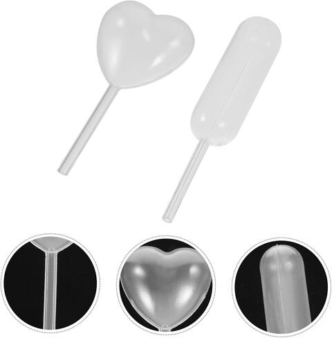 100 Pcs Liquid Dropper Pipettes for Cupcakes and Chocolates Heart Shaped Rectangular Mini Plastic Transfer Pipettes for Dessert Decoration in Saudi Arabia