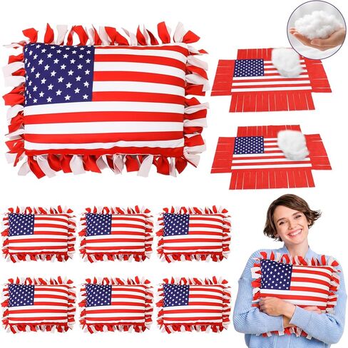 Chunful 6 Sets Thanksgiving Fall Tied Pillow Craft Kit DIY Give Thanks Pillow Craft Gifts with Fall Leaves for Autumn Harvest Thanksgiving Party Decor VBS School Favors Classroom Giveaways in Kuwait