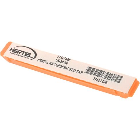 حنفية تشكيل الخيوط Hertel، 1/4-20 UNC، حافة سفلية، فولاذ عالي السرعة، تشطيب لامع/غير مطلي، طول خيط 1 بوصة، 2-1/2 بوصة OAL، H4 in Saudi Arabia