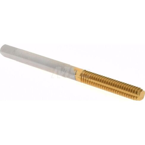 Hertel Thread Forming Tap, #8-32 UNC, 2B Class of Fit, Bottoming Chamfer, High-Speed Steel, Titanium Nitride Finish, 3/4" Thread Length, 2-1/8" OAL in Saudi Arabia