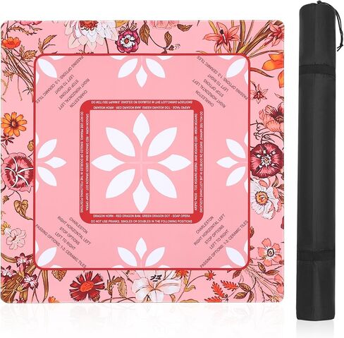 Mahjong Mat ، هدية لجميع عشاق Mahjong ، سميك من الضوضاء المقاومة للضوضاء غير القابلة للماء مع حقيبة حمل سوداء ، مناسبة ل Mahjong ، Solitaire ، ألعاب الطاولة ، ألعاب Dominoes (الأزرق الفاتح) in Kuwait