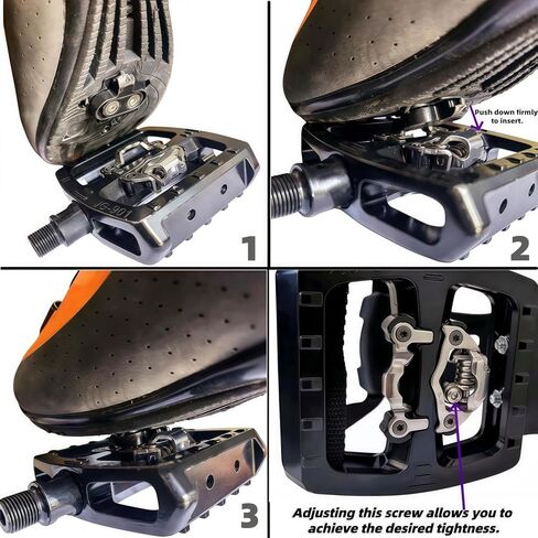 YBEKI Professional SPD/Toe Clip Spin Bike Pedals and Straps for Indoor Exercise Cycling & Peloton/Schwinn/Sunny/Bikes Compatible, 9/16" Axle with Sealed Bearings + 12-Month Warranty in Kuwait