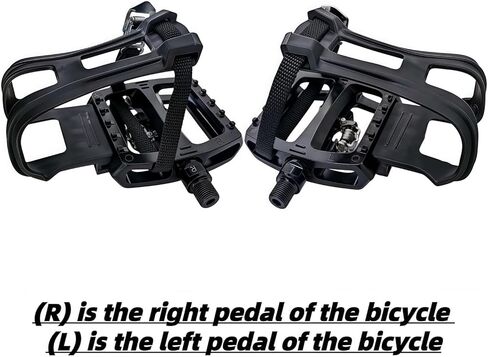 YBEKI Professional SPD/Toe Clip Spin Bike Pedals and Straps for Indoor Exercise Cycling & Peloton/Schwinn/Sunny/Bikes Compatible, 9/16" Axle with Sealed Bearings + 12-Month Warranty in Kuwait