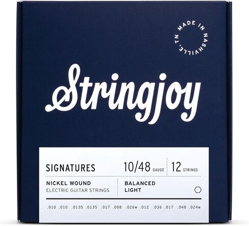 Stringjoy BAL0922 12 سلسلة جيتار كهربائي من النيكل، (مقياس الضوء الفائق المتوازن، 9-42) in Kuwait