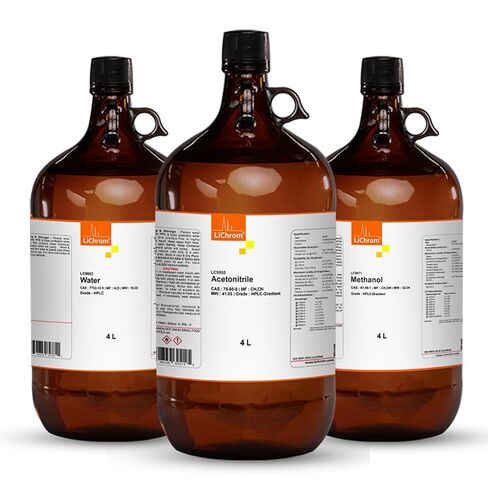 HPLC Mobile Phase Combo Offer LiChrom - 04, Case of 1X4L Acetonitrile HPLC, 2X4L Methanol HPLC and 1X4L Water HPLC in Saudi Arabia