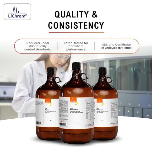 HPLC Mobile Phase Combo Offer LiChrom - 04, Case of 1X4L Acetonitrile HPLC, 2X4L Methanol HPLC and 1X4L Water HPLC in Saudi Arabia