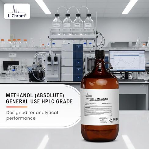 Methanol Absolute HPLC Grade, 4L from LiChrom – High Purity Laboratory Solvent for Chromatography, Analytical Testing & Research Applications | Ground Shipping Only in Saudi Arabia