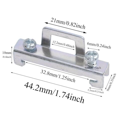 DIN Rail Terminal Block End Stopper Mounting Clips Guide Rail Retainer Piece Silver Galvanized Rail Mount Terminal Blocks Single Layer Terminal Block 10PCS in Saudi Arabia