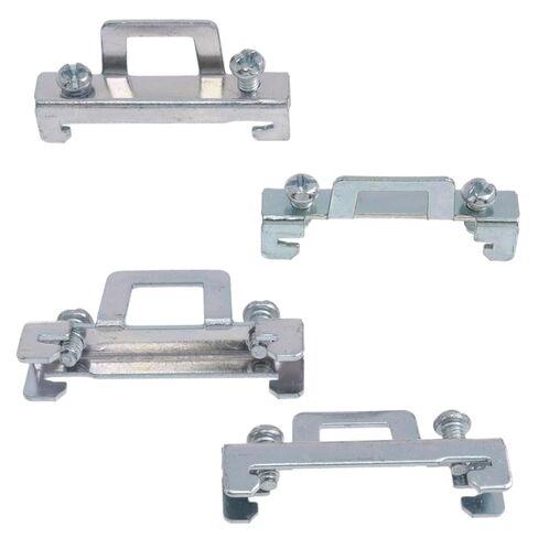 DIN Rail Terminal Block End Stopper Mounting Clips Guide Rail Retainer Piece Silver Galvanized Rail Mount Terminal Blocks Single Layer Terminal Block 10PCS in Saudi Arabia