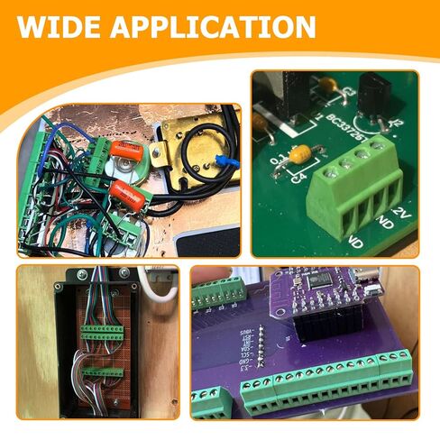 40pcs 2.54mm 0.1" Pitch PCB Mount Screw Terminal Block Connector, 2P 3P 4P 5P Terminals Blocks 150V 6A for 26-18AWG Cable, tinned Brass Circuit-Board Mount Screw terminals, Mount Wire Terminal in Saudi Arabia