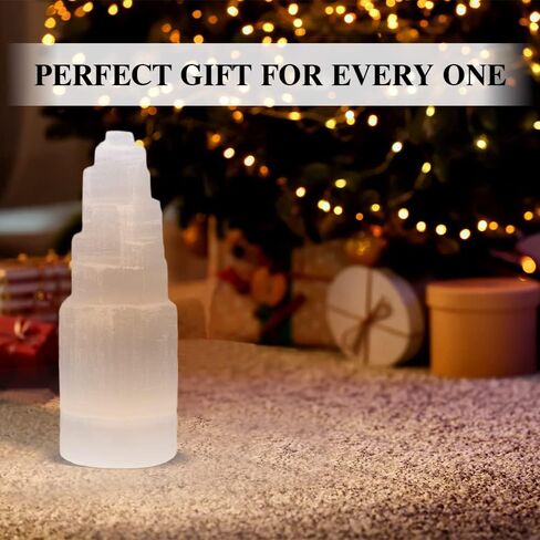 برج كريستال سيلينيت 15 سم، حجر تأمل ناطحة سحاب عالي الطاقة، كريستال علاجي لاسلكي 2-4 رطل. in Kuwait