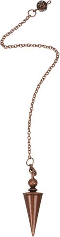 Sibba Divination Pendant Copper Pendulum Metal Dowsing Pendulum Divination Reiki Pendulums Chain Spiritual Point Pendulums Copper Pointed Pendant for Balance Meditation Scrying in Saudi Arabia
