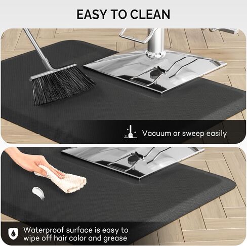 سجادات صالون OmySalon سميكة مقاس 3 × 4 × 1/2 بوصة لمصفف الشعر مضادة للتعب، سجادة أرضية الحلاق مع قاعدة مربعة، سجادة كرسي صالون تصفيف الشعر، مضادة للانزلاق وسهلة التنظيف in Kuwait