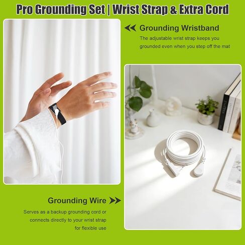 حصيرة أرضية متصلة بالأرض مقاس 12 بوصة × 24 بوصة لأجهزة الكمبيوتر المحمول المكتبية مع سوار وأسلاك in Kuwait