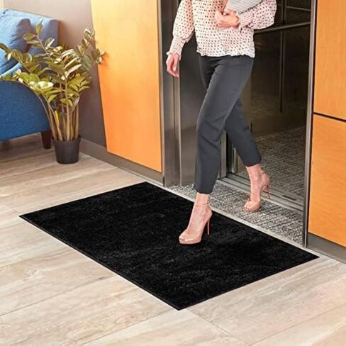 Consolidated Plastics Ultimate Mat - Made in USA, Commercial Grade Business Entrance Mats for High-Traffic Areas, Non-Slip Rubber Back (45" x 69", Black) in Saudi Arabia