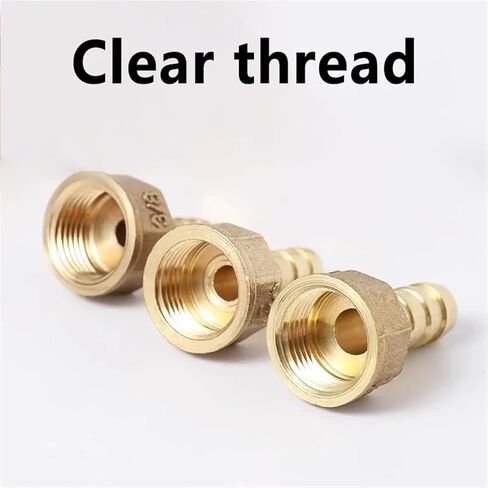 20PCS PC Hose Barb Tail Pagoda Connector 6 8 10 12 14 16mm Connector Hose 1/8 1/2 3/4 3/8 Female Thread Brass Water Pipe Fittings(Barb 10mm-1I4) in Saudi Arabia