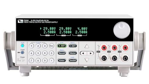 ITECH IT6302 Triple Output Power Supply 30V/3A/90W, 30V/3A/90W, 5V/3A/15W Programmable DC Bench Power Suppy 3 Independent and Isolated Outputs in Kuwait