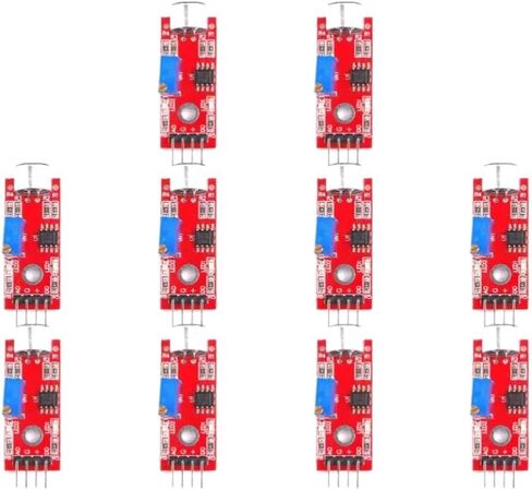 وحدة كشف الصوت 1-10 قطع KY-037 DC 4-6V LM393 ميكروفون متوافق مع AVR PIC (بني) in Kuwait