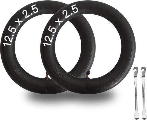 2 حزمة 12.5 × 2.5، 12.5 × 2.75 أنبوب داخلي، 12/12.5 × 2.5/3.0 أنبوب داخلي 12 1/2 × 2 1/2 بوصة مع جذع صمام منحني لمعظم أنابيب إطارات سكوتر الدراجة الإلكترونية in Kuwait