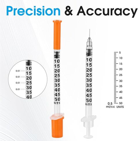 0.5 ml 30 Gauge 5/16 Inch 8mm Syringe, Individually Packed , 50PACK in Kuwait