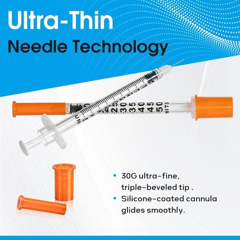 0.5 ml 30 Gauge 5/16 Inch 8mm Syringe, Individually Packed , 50PACK in Kuwait