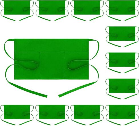 مريلة خصر من بوهارز مع 3 جيوب - مآزر قصيرة لخادم النادلة باللون الأسود in Kuwait