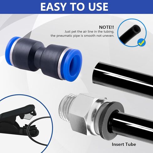 Air Line Tubing Kit, 3/8" OD DOT Air Line 35 FT(11M) SAE j844 PA Nylon Air Hose Tubing and Push to Connect Fittings,39 Pcs Compressed Accessories Kit For Air Brake System Or Fluid Transfer in Kuwait
