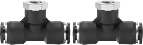 HARFINGTON 2 قطعة تركيب خط الهواء g 3/8 بوصة أنبوب OD x NPT 1/8 بوصة دفع الخيط لتوصيل فرع تي شيرت هوائي فرع تي دفع سريع لتوصيل خرطوم خط الهواء لأنابيب زيت الهواء المائي in Saudi Arabia
