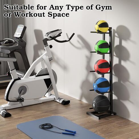 AQQHSAIN Medicine Ball Rack Adjustable Ball Tree 5-Layer Storage Exercise Holder for Strength Training in Kuwait