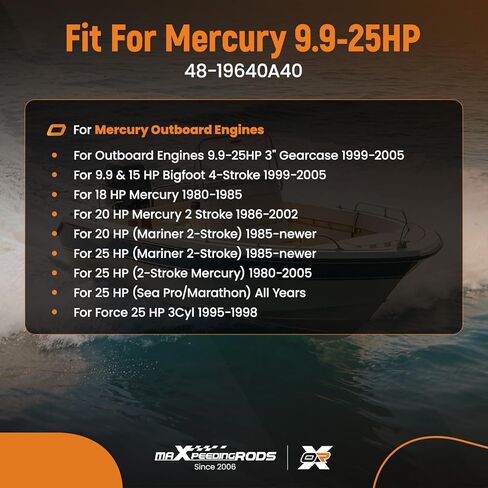 maXpeedingrods 3 Blades 10 3/8 X 13 Aluminum Boat Propeller for Mercury Outboard Motors 9.9 15 18 20 25HP 10 Spline Tooth, RH, Parts No# 48-19640A40 in Saudi Arabia