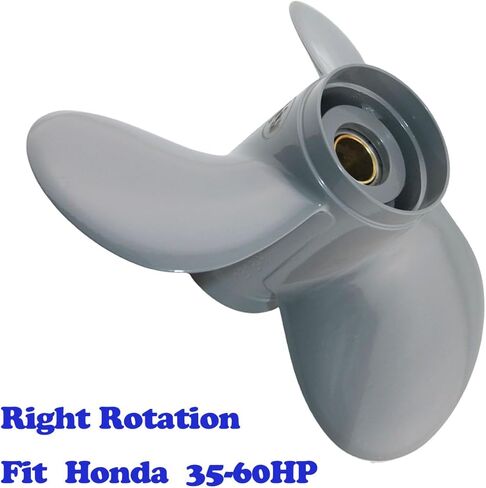 11 1/4" x 13" Pitch 3-Blade RH Propeller Compatible with Honda Outboard Engines (35-60HP) 35hp/40hp/45hp/50hp/60hp - 13 Tooth Premium Aluminum in Kuwait