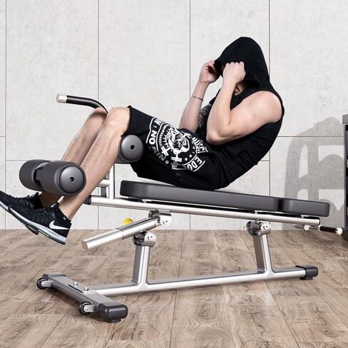 Adjustable Decline Ab Bench, 2.0mm Thick Steel Multi-Function Weight Bench for Home Gym, Flat Incline Decline Bench for Bench Press Sit-Ups Ab Training in Saudi Arabia