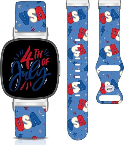 Holiday Watch Band Compatible with Fitbit Versa 3 / Versa 4 / Sense / 2, Christmas Halloween Smartwatch Replacement Strap for Fitbit Versa 3/4 /Sense / 2 in Kuwait