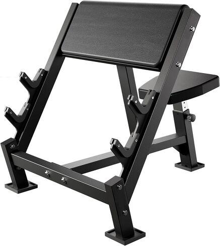 محطة تدريب Pro Arm Curl: جهاز مزدوج معزول للعضلة ذات الرأسين للواعظ والدمبل/تجعيد الحديد الجالس، تصميم مدمج لصالة الألعاب الرياضية المنزلية in Saudi Arabia
