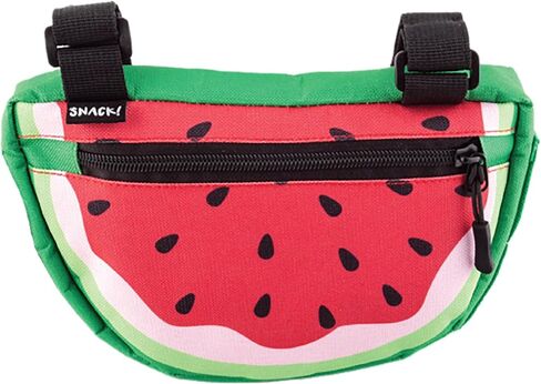 وجبة خفيفة! حقيبة دراجة البطيخ - إطار دراجة وردي وحقيبة مقود مع أشرطة قابلة للتعديل - تخزين صغير للدراجات الإلكترونية والدراجات والمزيد - ملحق ممتع لراكبي الدراجات in Kuwait